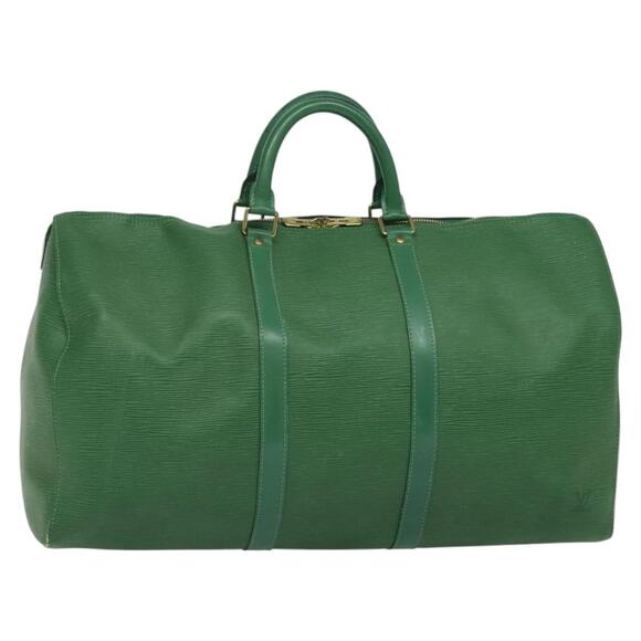 LOUIS VUITTON Epi Keepall 50 Boston Bag Green M42964 - Picture 1 of 16